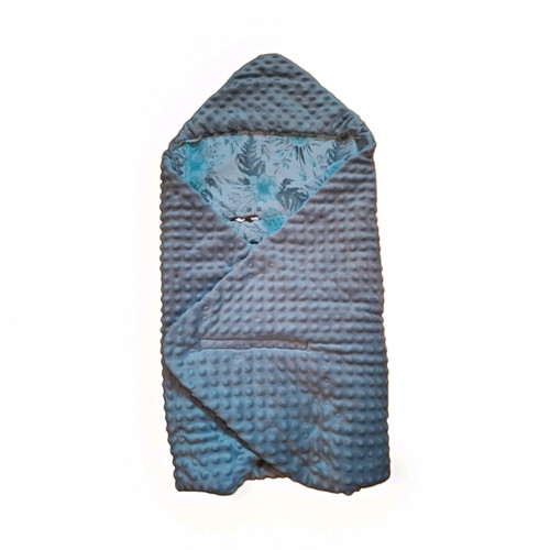 Baby einschlagdecke grau minky - grau,